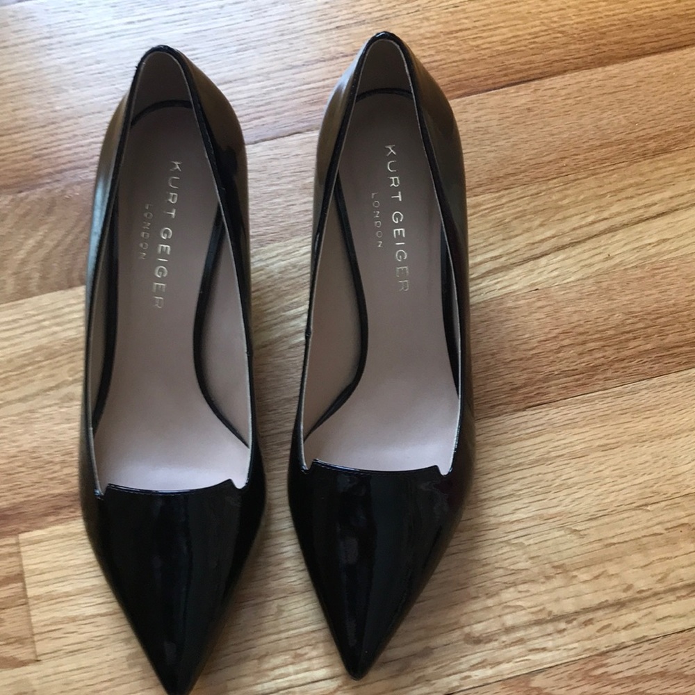 Kurt Geiger black patent leather size 8 shoes